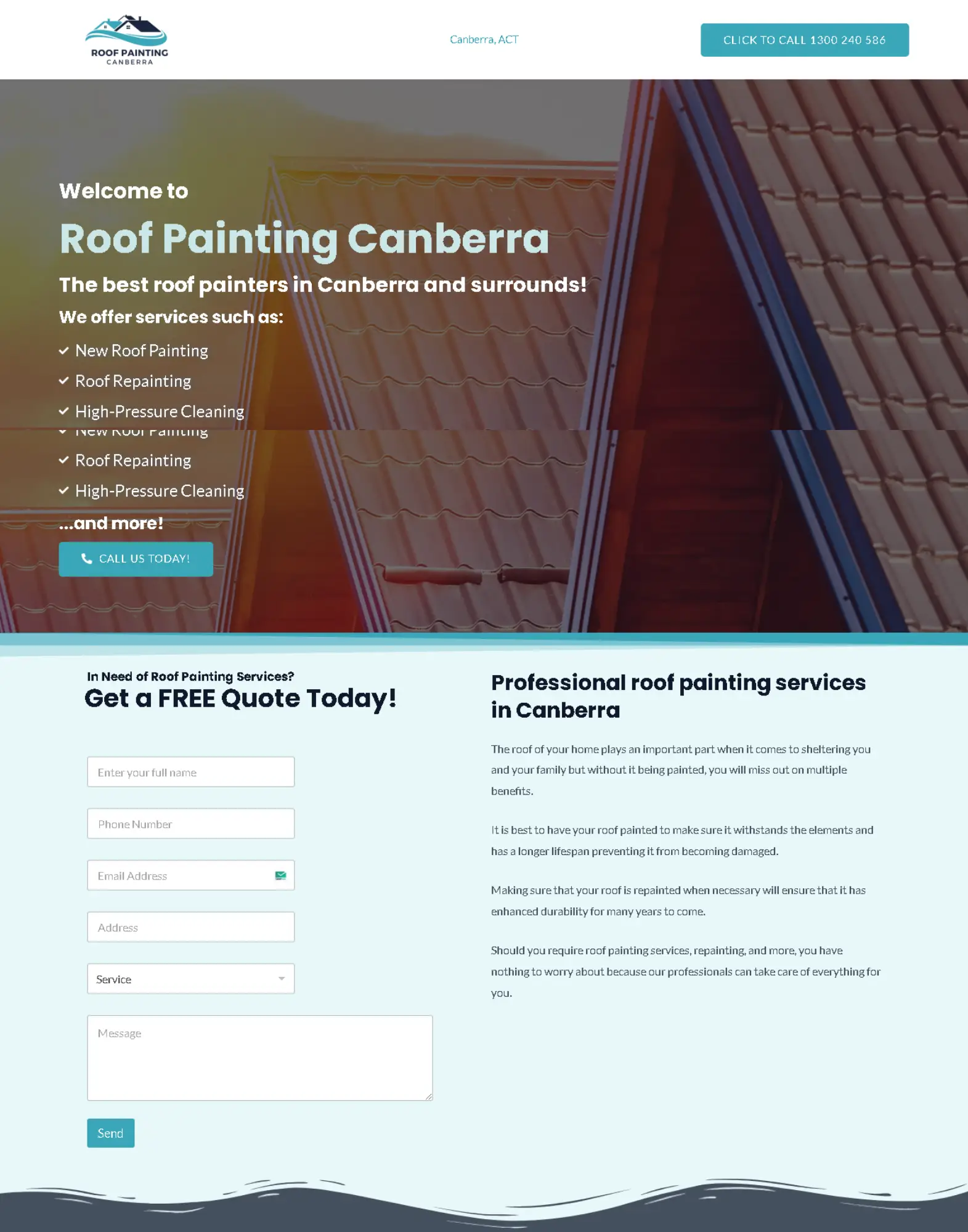 Roof Painting Canberra